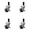 Service Caster 2 Inch Thermoplastic Wheel 1-1/8 Inch Expanding Stem Caster with Brakes, 4PK SCC-EX05S210-TPRS-SLB-118-4 - alternate 3